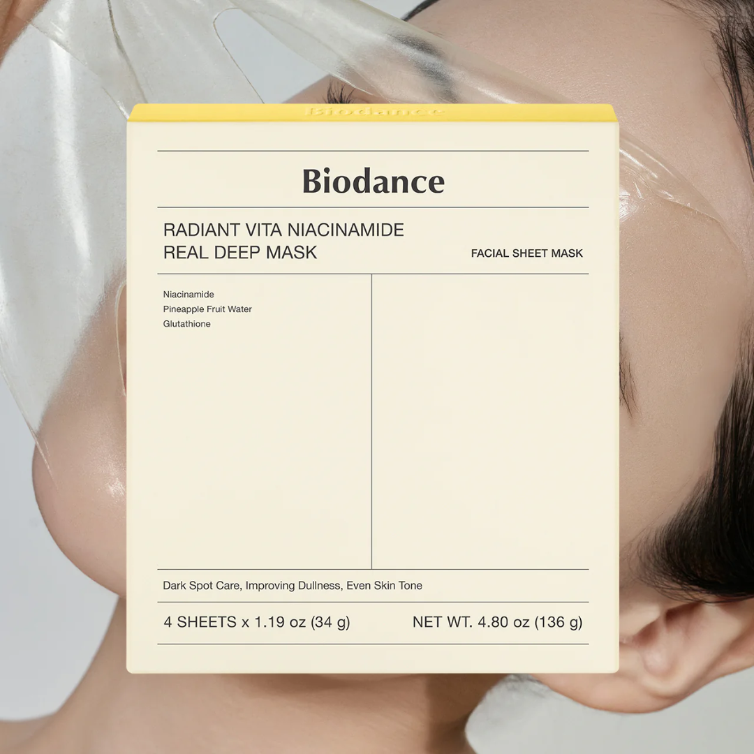 BIODANCE Radiant Vita Niacinamide Real Deep Mask (Aclara e Ilumina)