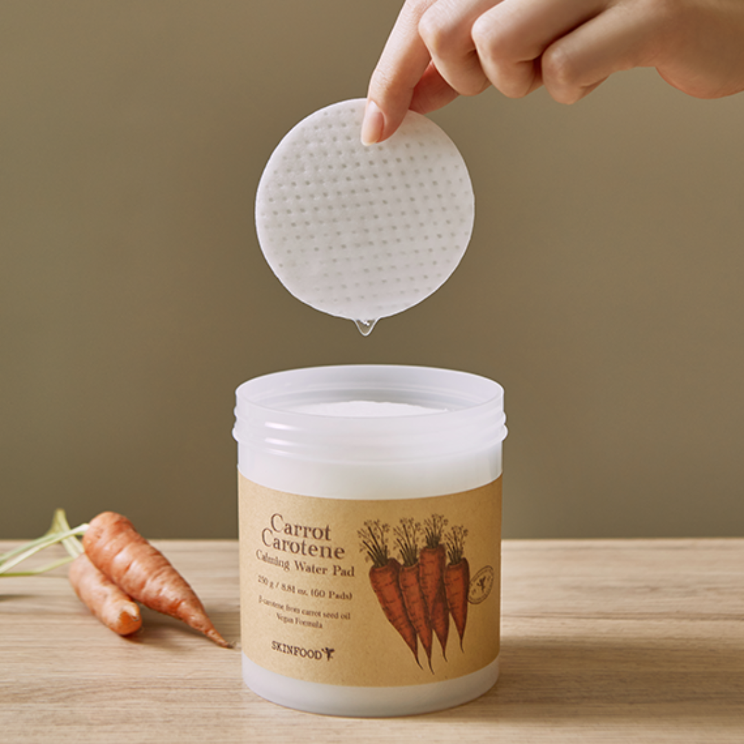 SKINFOOD Carrot Carotene Calming Water Pad + Refill (Calma Rojeces + Mejora Barrera Cutánea)