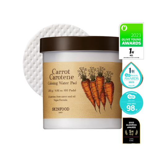 SKINFOOD Carrot Carotene Calming Water Pad + Refill (Calma Rojeces + Mejora Barrera Cutánea)