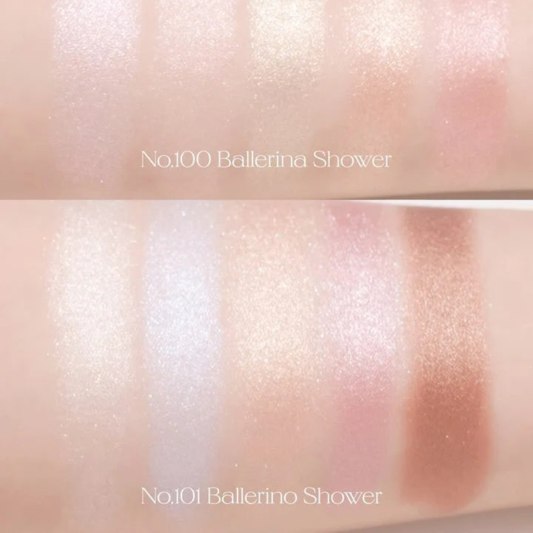 UNLEASHIA Mood Shower Face Palette Highlighter Version (Paleta de Iluminadores)