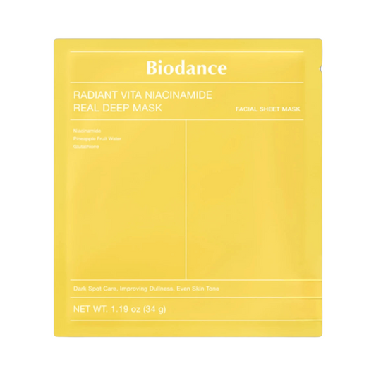 BIODANCE Radiant Vita Niacinamide Real Deep Mask (Aclara e Ilumina)